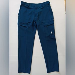 NWT Nike Jordan Men 34x32 Golf Cargo Pants Dark Blue Slim Fit Jumpman Stretch